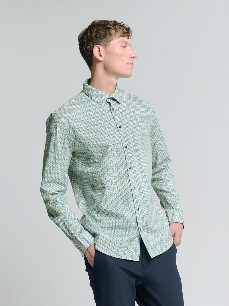 Printed stretch shirt | Pacific