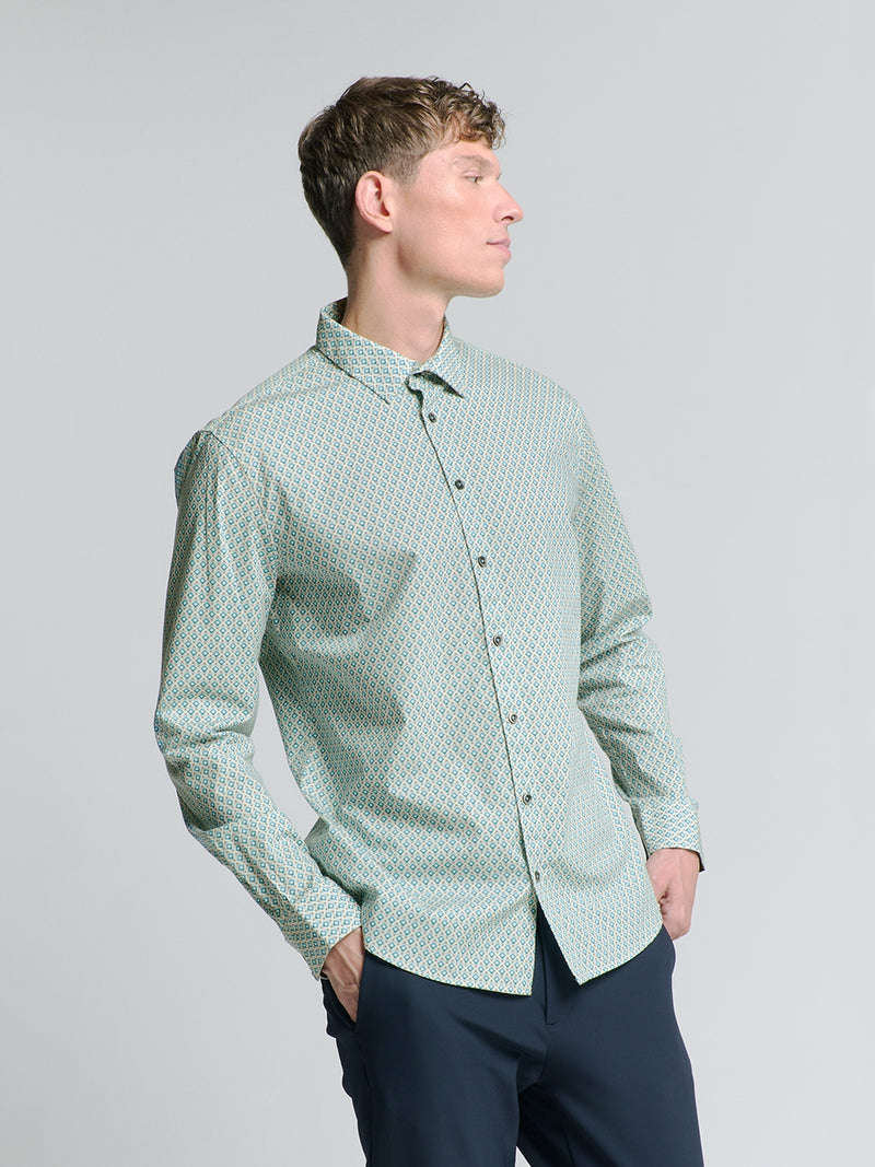 Shirt Stretch Allover Printed | Pacific