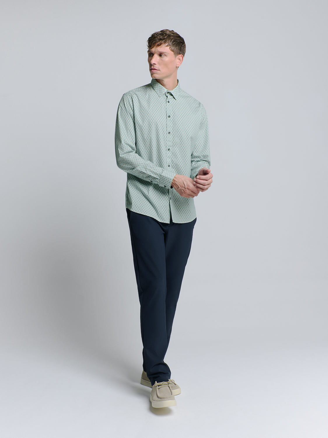 Printed stretch shirt | Pacific