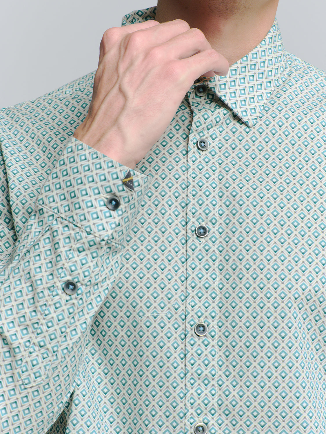 Printed stretch shirt | Pacific
