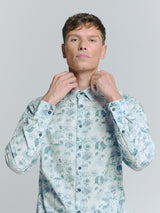 Shirt Stretch Allover Printed | Chalk