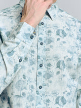 Shirt Stretch Allover Printed | Chalk