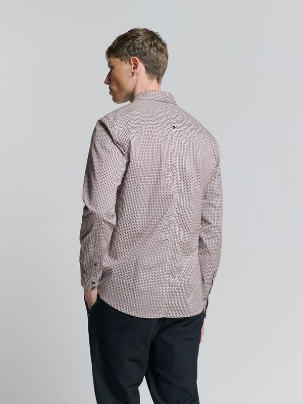 Shirt Stretch Allover Printed | Mauve