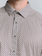 Shirt Stretch Allover Printed | Mauve