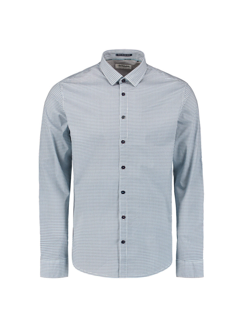 Shirt Stretch Allover Printed | Seablue