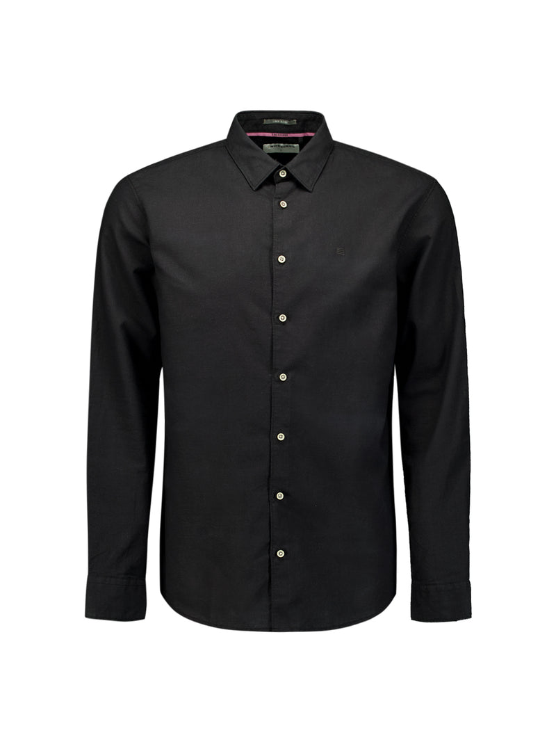 linen shirt | Black