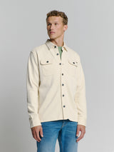 Overshirt Button Closure Sweat | Chalk