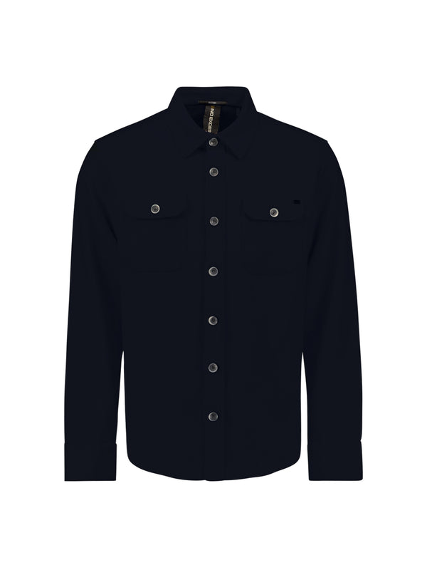 Overshirt Button Closure Sweat | Deep Blue