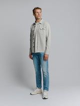 Button-up overshirt | Grey Melange