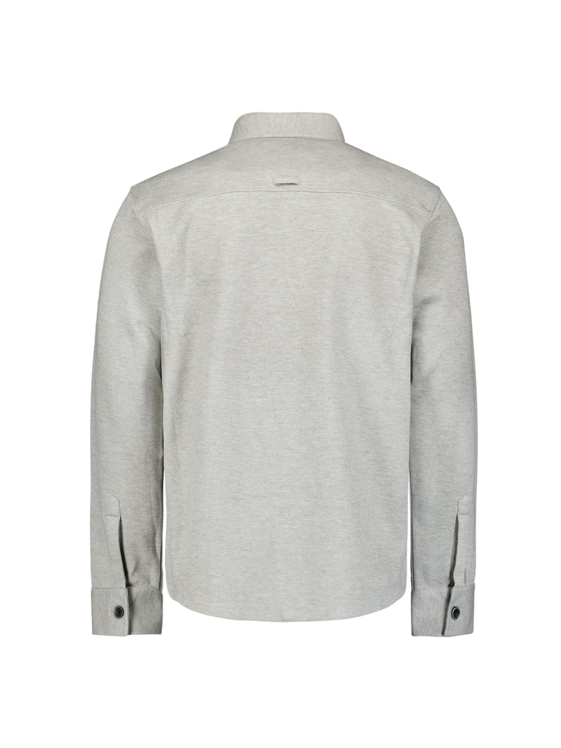 Overshirt Button Closure Sweat | Grey Melange