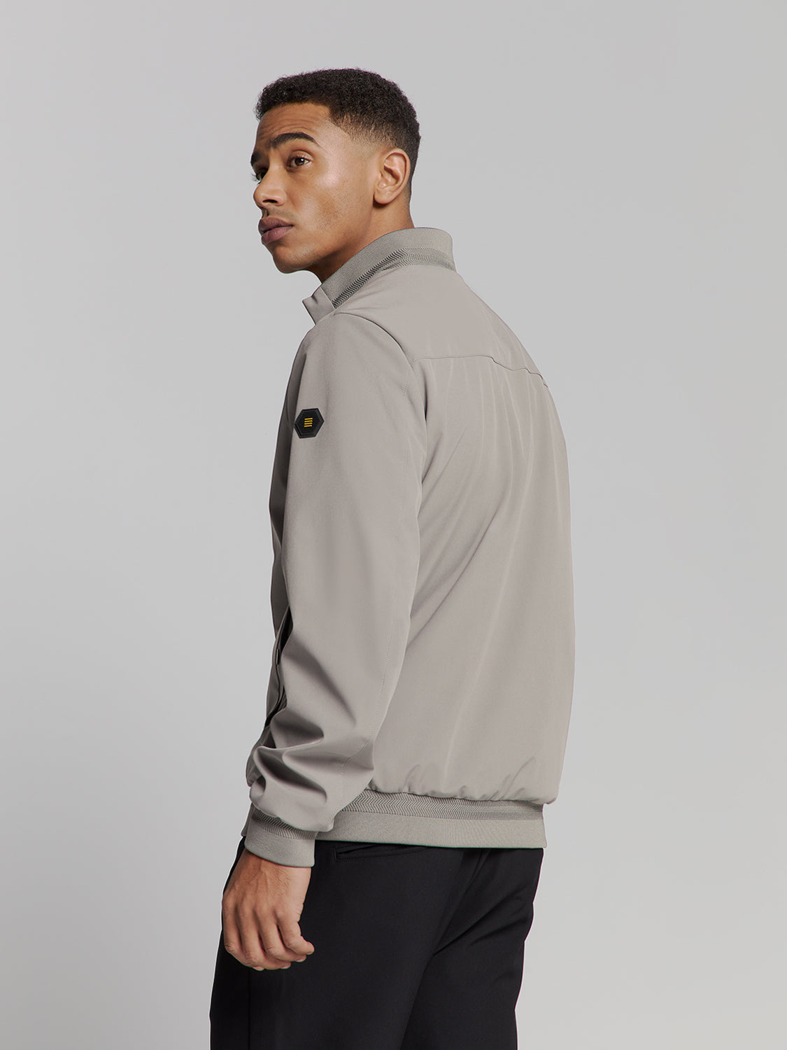 short fit jacket | Mid grey