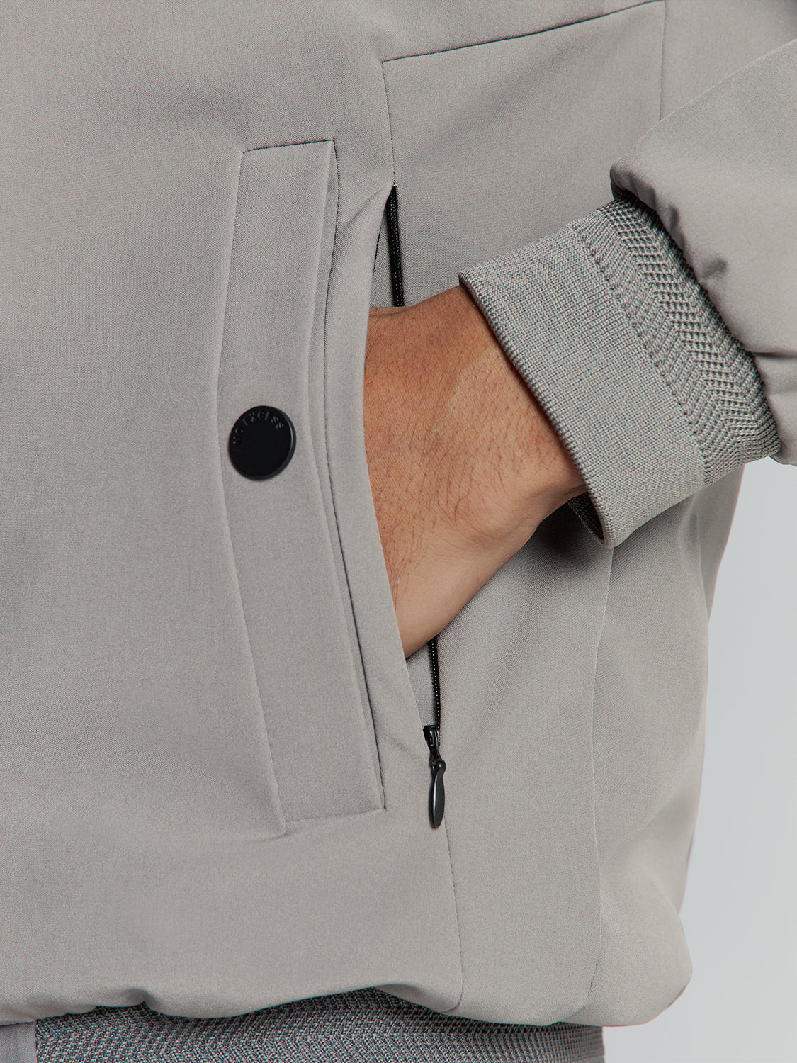 short fit jacket | Mid grey