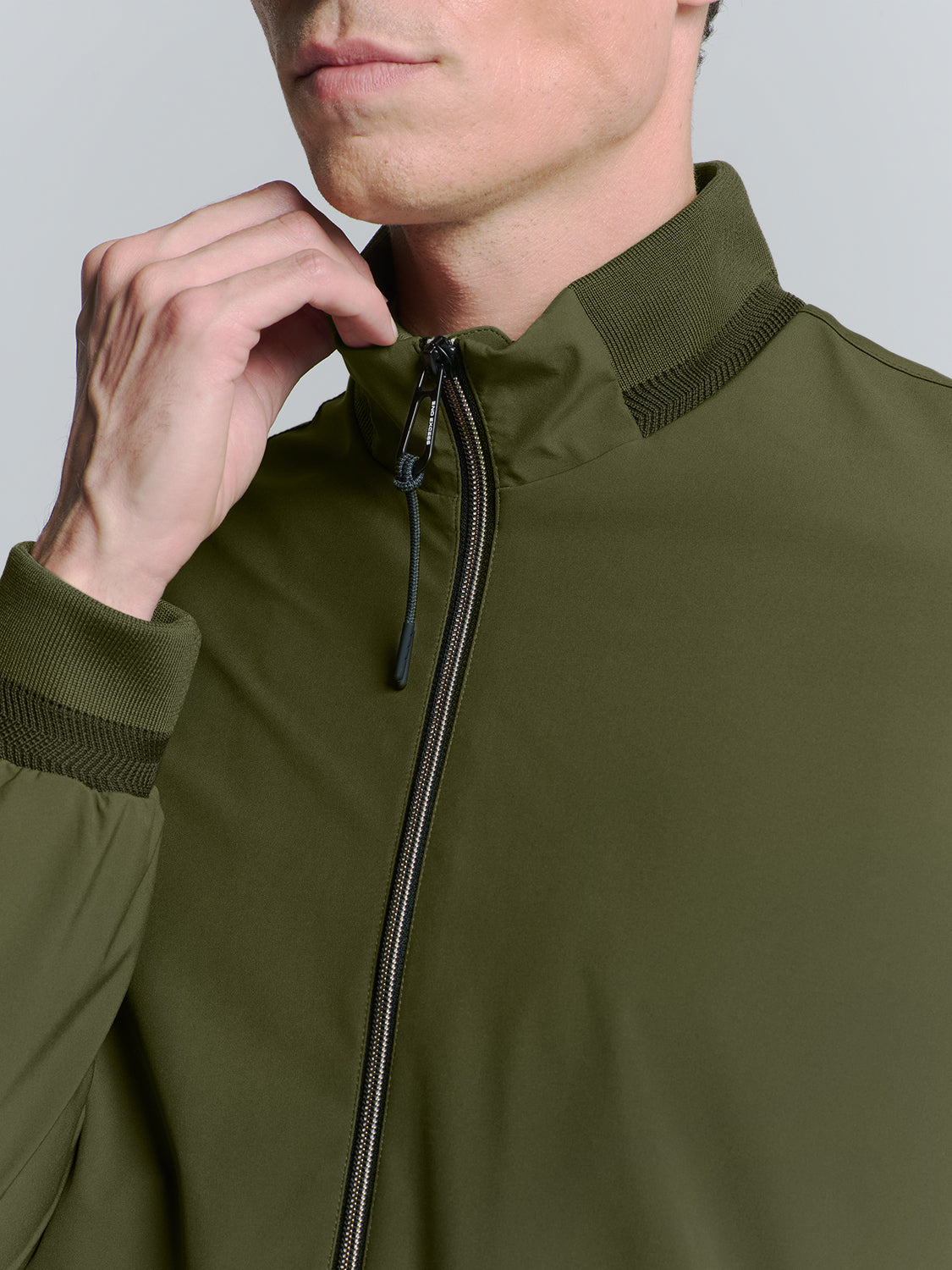 short fit jacket | Dark Moss
