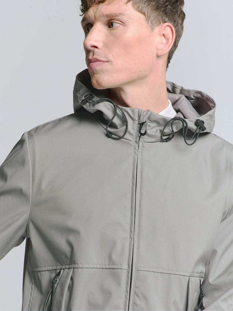 Jacket Mid Long Hooded | Mid grey