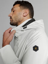 Jacket with detachable hood | Chalk