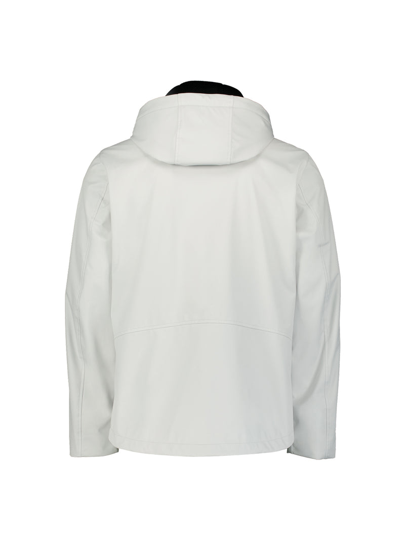 Jacket with detachable hood | Chalk