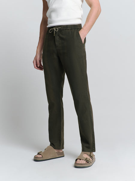 【THE MOZZ】[Premium] Whole Garment Air Linen Pants Pants in linen mix | White | NEW YORKER