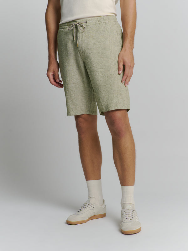 Linen short | Dark Moss