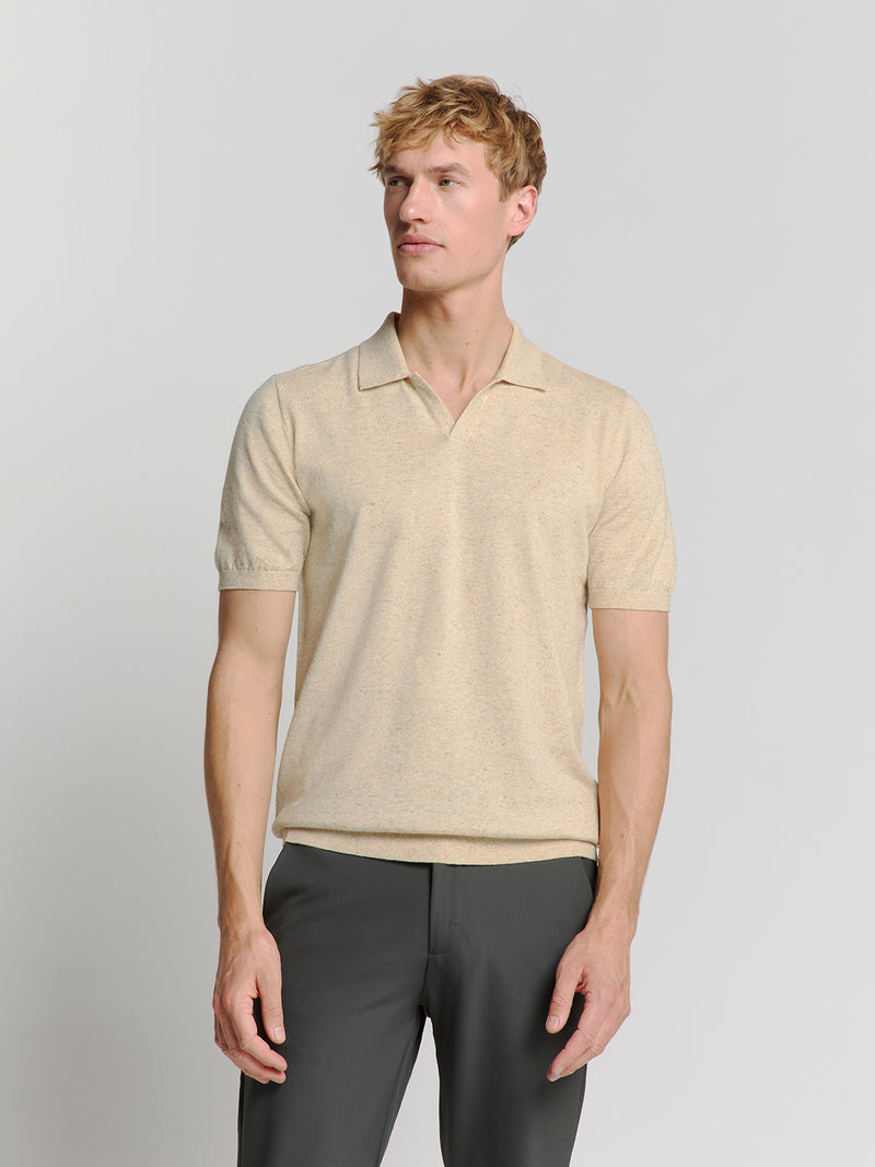 Short sleeve polo | Sand