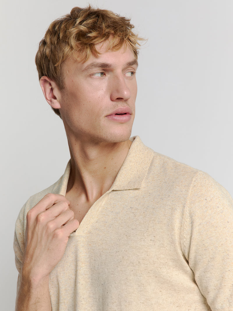 Short sleeve polo | Sand