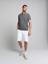 Short sleeve polo | Dark Steel