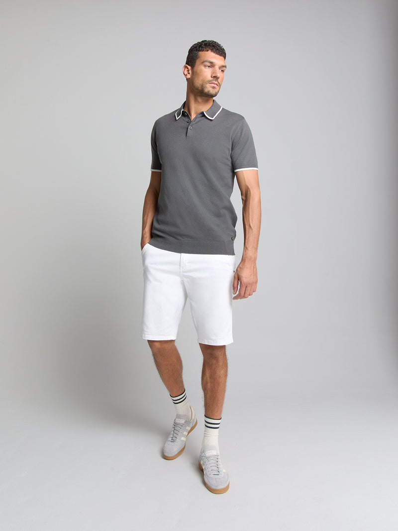 Short sleeve polo | Dark Steel
