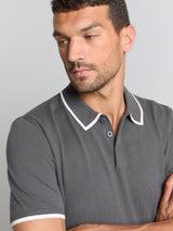 Short sleeve polo | Dark Steel