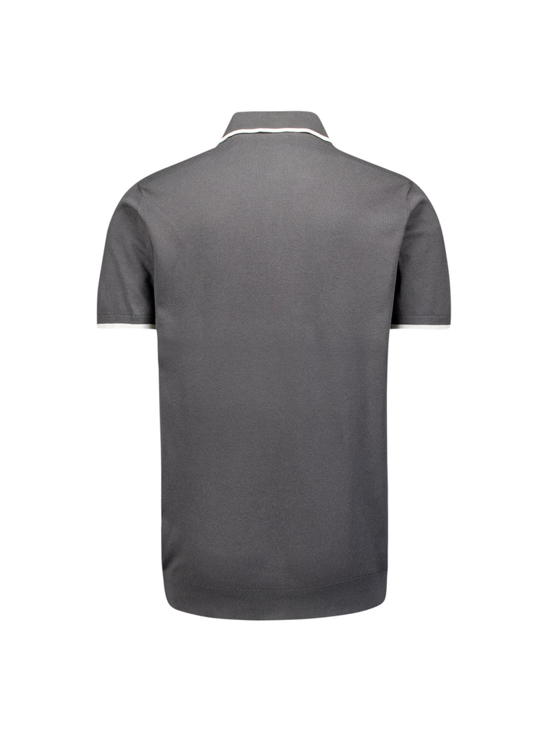 Short sleeve polo | Dark Steel