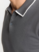 Short sleeve polo | Dark Steel