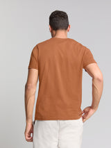 Crewneck T-shirt | Caramel