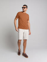 Crewneck T-shirt | Caramel