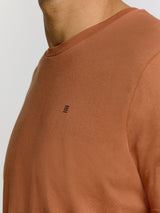 Crewneck T-shirt | Caramel
