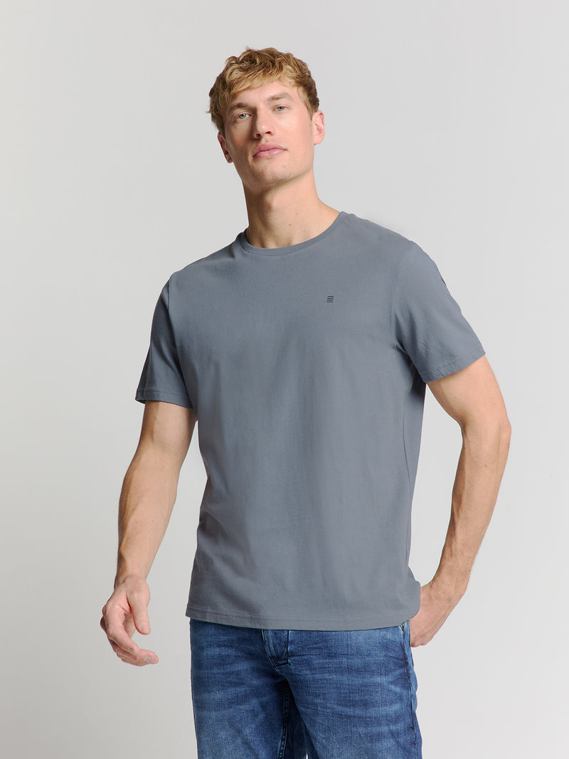 Crewneck T-shirt | Washed Blue