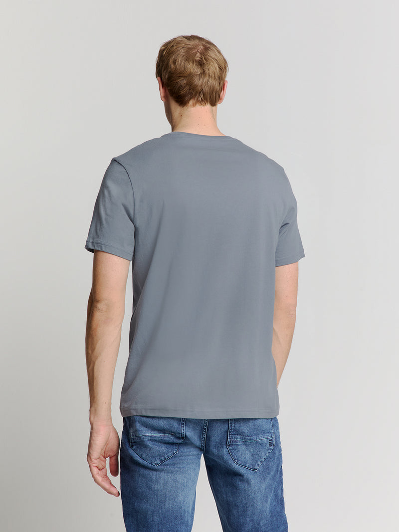 Crewneck T-shirt | Washed Blue