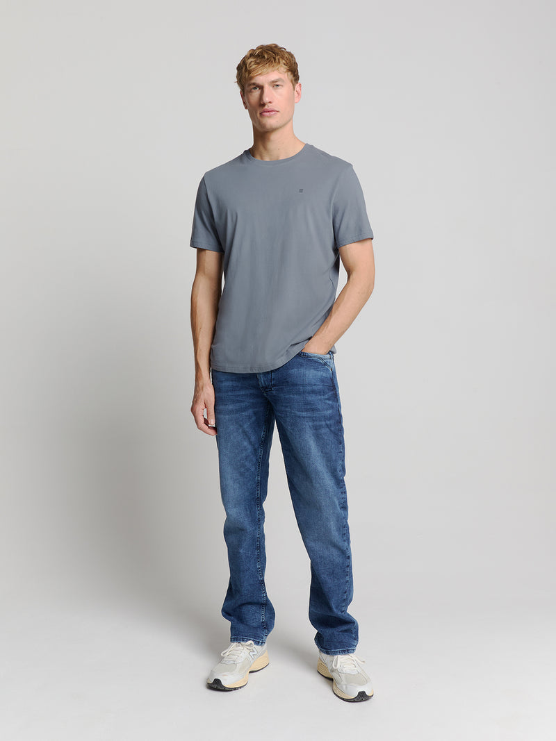 Crewneck T-shirt | Washed Blue