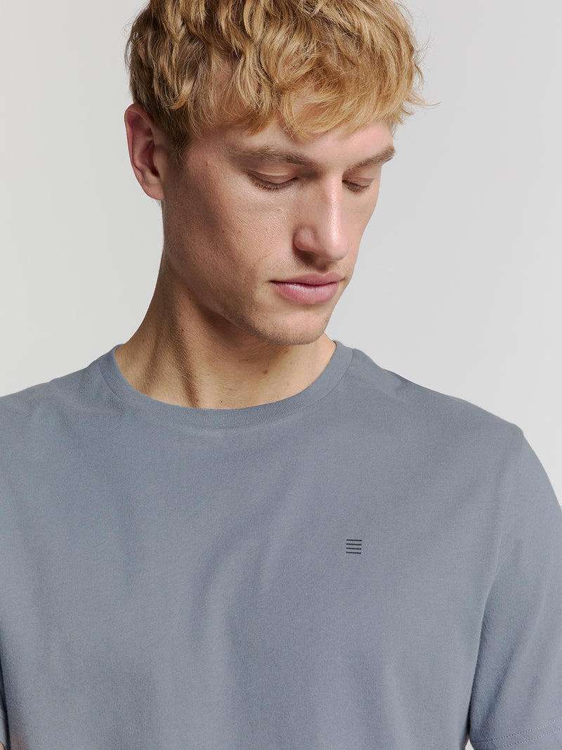 Crewneck T-shirt | Washed Blue