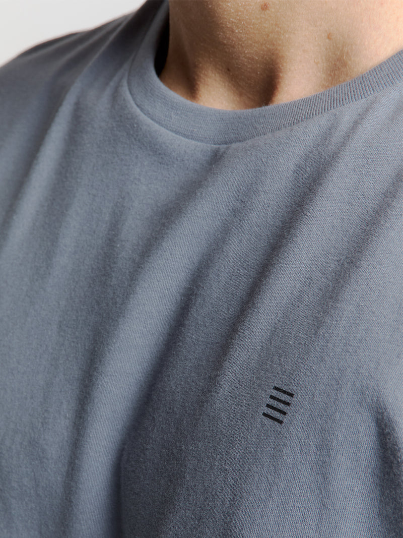 Crewneck T-shirt | Washed Blue