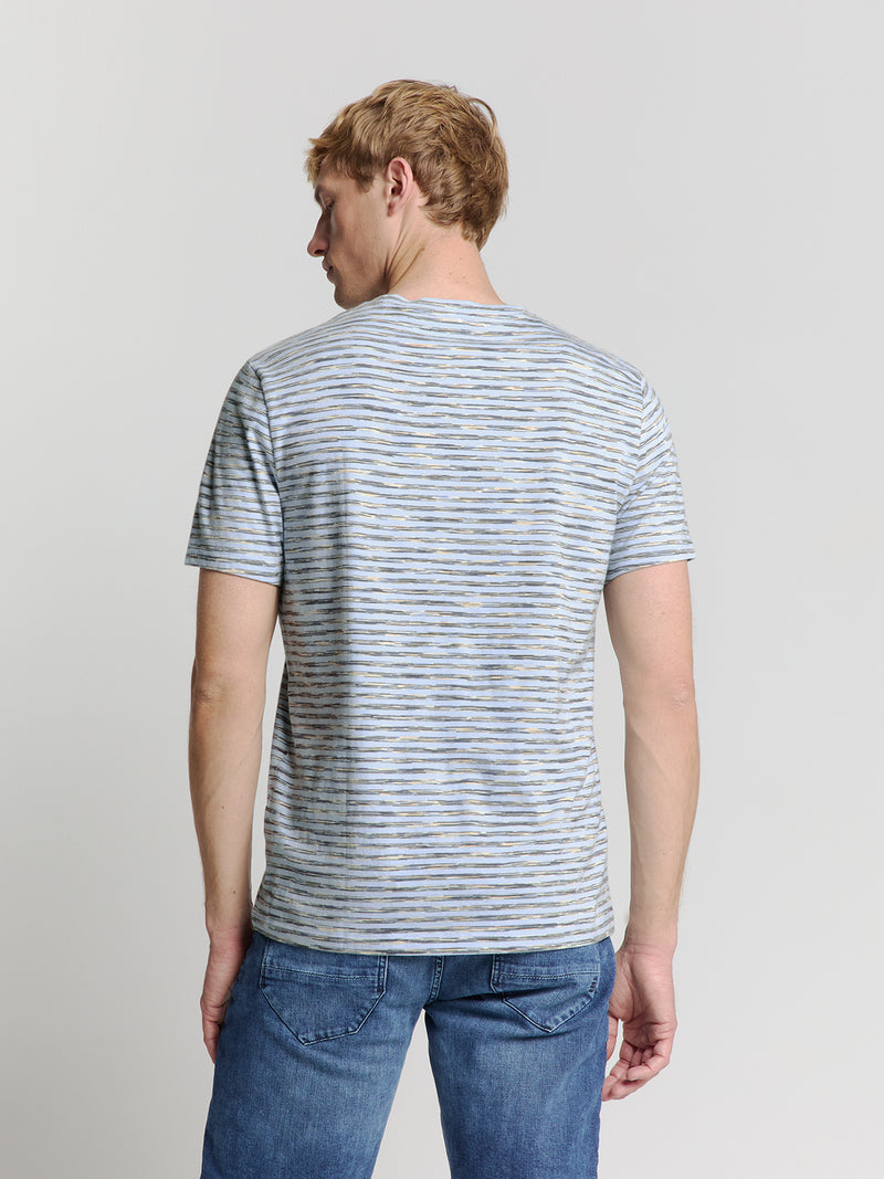 Striped crewneck T-shirt | Sky