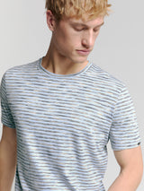 Striped crewneck T-shirt | Sky