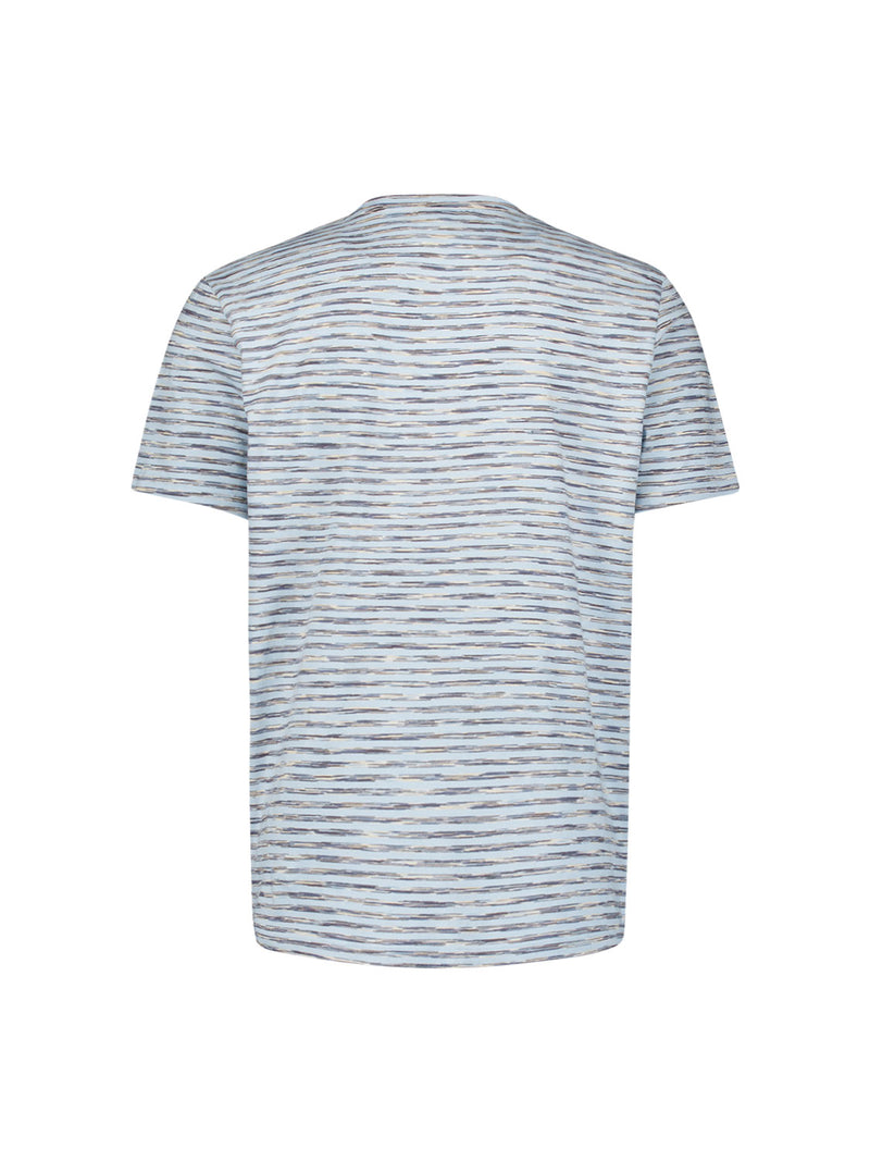 Striped crewneck T-shirt | Sky