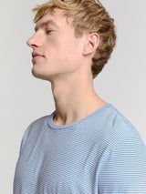 Striped crewneck T-shirt | Sky