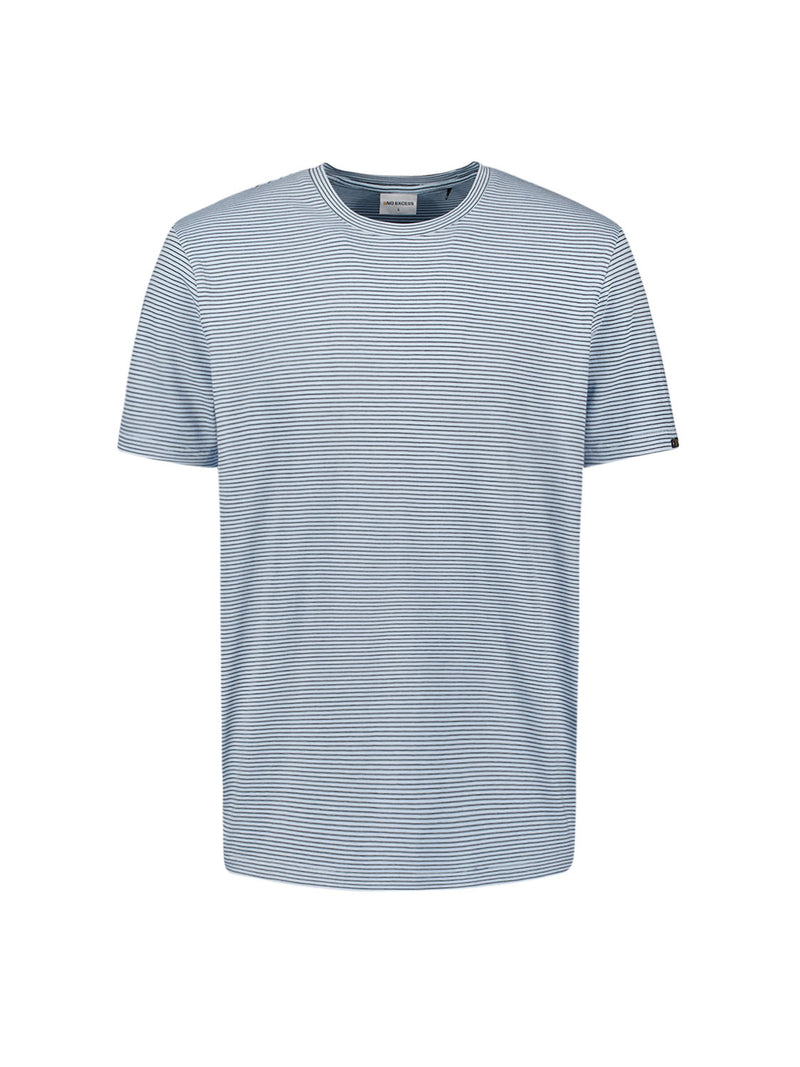 Striped crewneck T-shirt | Sky