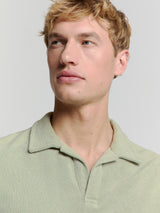 Terry knit poloshirt | Smoke