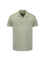 Terry knit poloshirt | Smoke