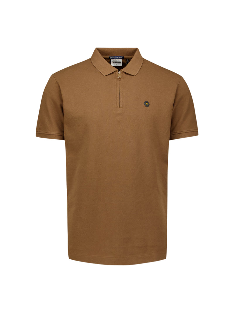 Pique poloshirt | Camel
