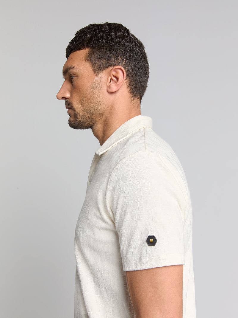 Jacquard poloshirt | Offwhite
