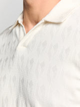 Jacquard poloshirt | Offwhite