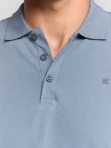 Pique poloshirt | Washed Blue