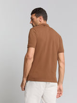 Pique poloshirt | Camel