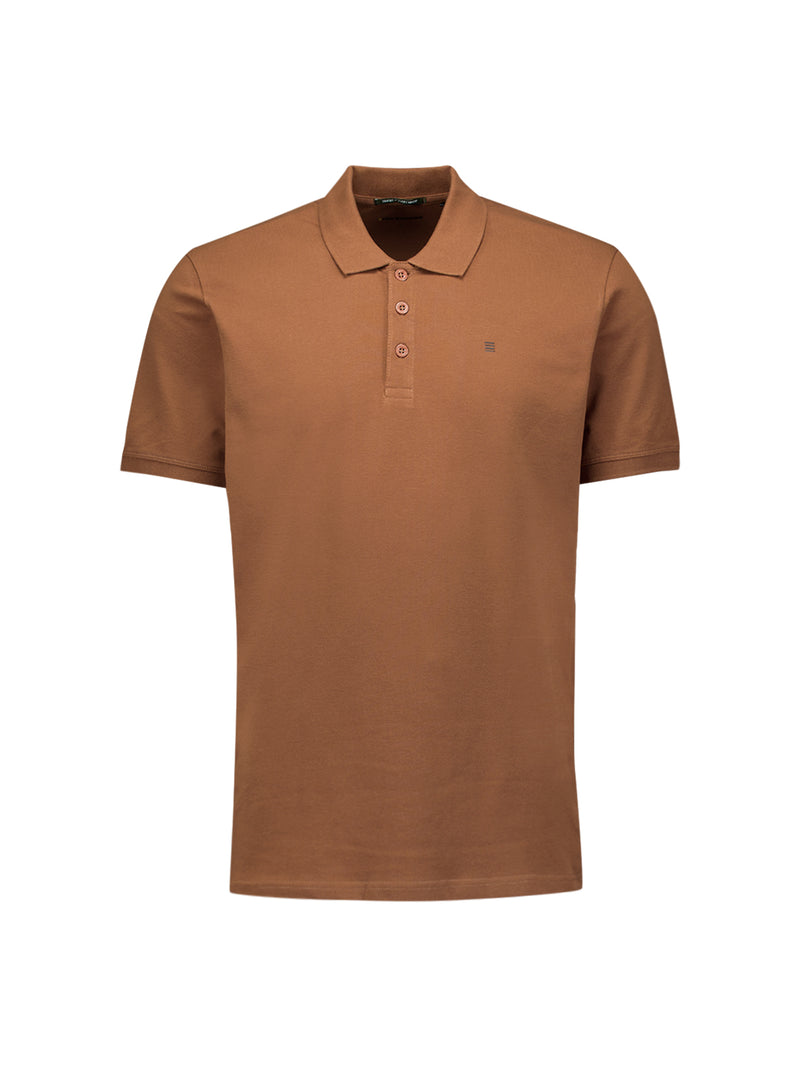 Pique poloshirt | Camel